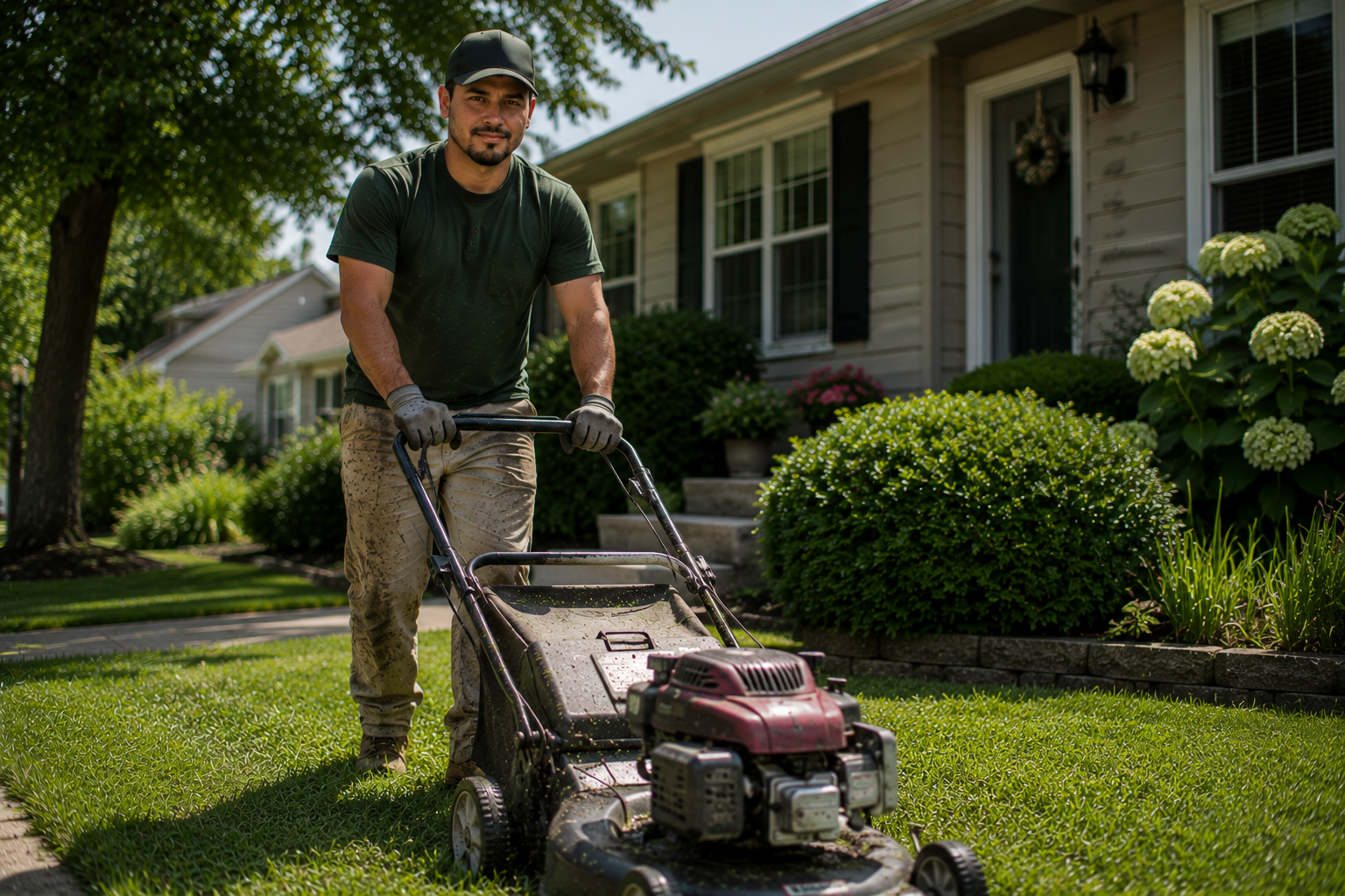 Professional lawn mowing service